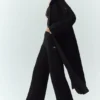 Cashmere Northstar lang vest - Zwart