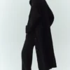 Cashmere Northstar lang vest - Zwart