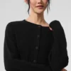 Cashmere Plush Waffle-vest - Zwart