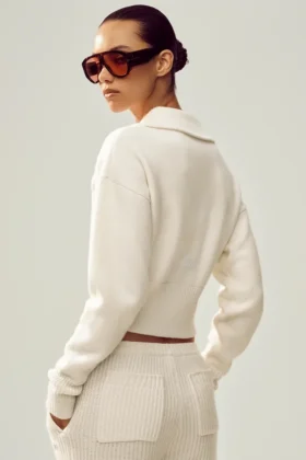 Cashmere Radiate-jas – Ivoor