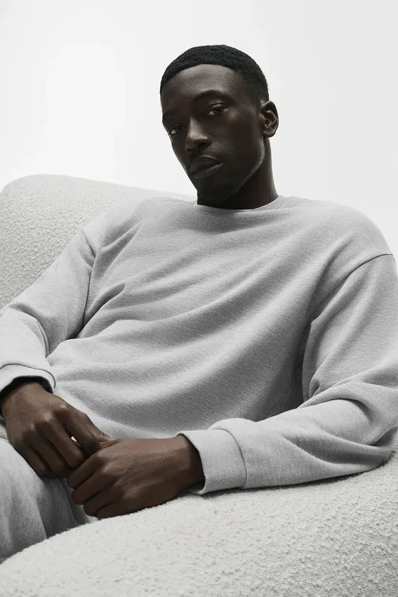 Chill trui met ronde hals - Athletic Heather Grey