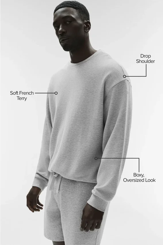 Chill trui met ronde hals - Athletic Heather Grey