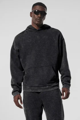 Chill Vintage Wash-hoodie – Black Wash