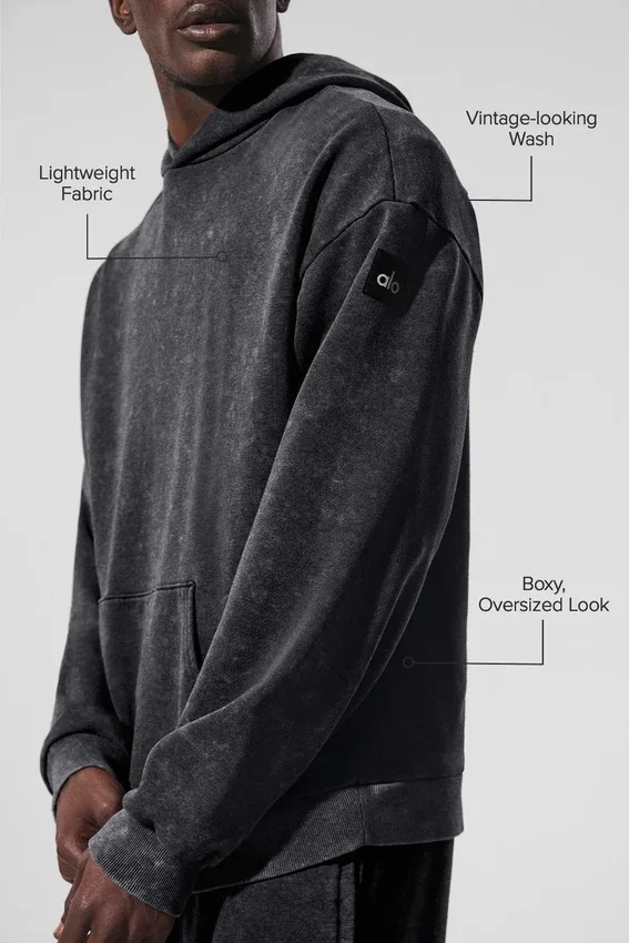 Chill Vintage Wash-hoodie – Black Wash