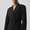 Cinch-blazer - Zwart