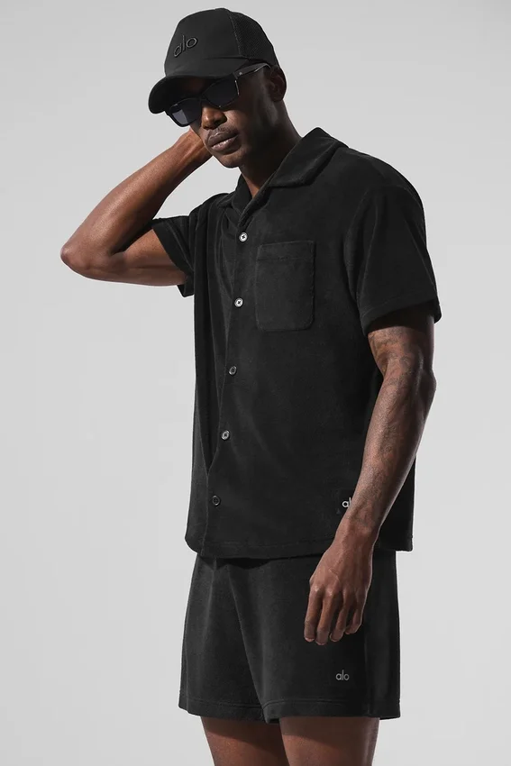 Coastal Terry met knopen – Zwart