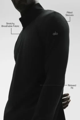Conquer 1/4 Zip Reform Lange mouwen – Zwart