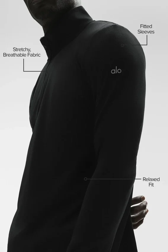 Conquer 1/4 Zip Reform Lange mouwen - Zwart