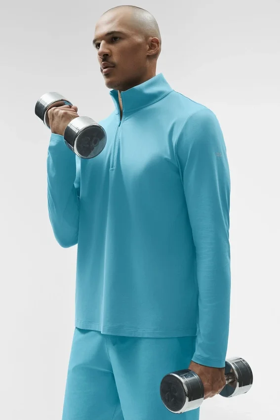 Conquer 1/4 Zip Reform met lange mouwen - Blue Breeze