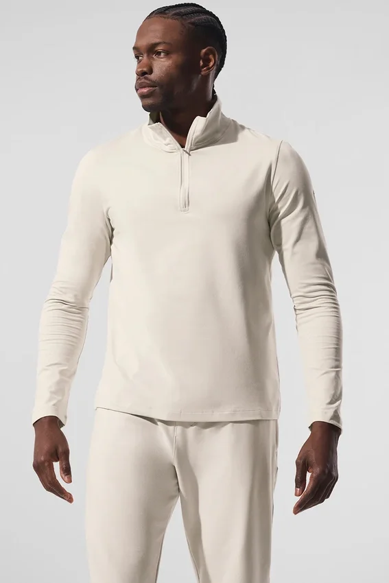 Conquer 1/4 Zip Reform met lange mouwen - Bone