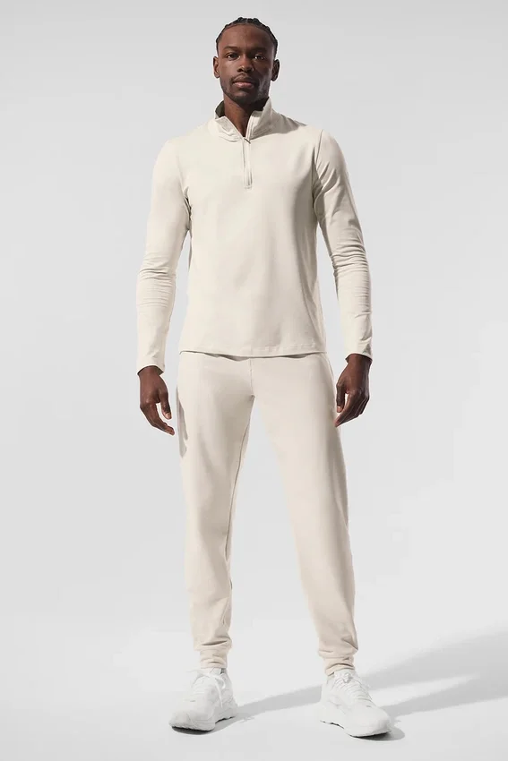 Conquer 1/4 Zip Reform met lange mouwen - Bone