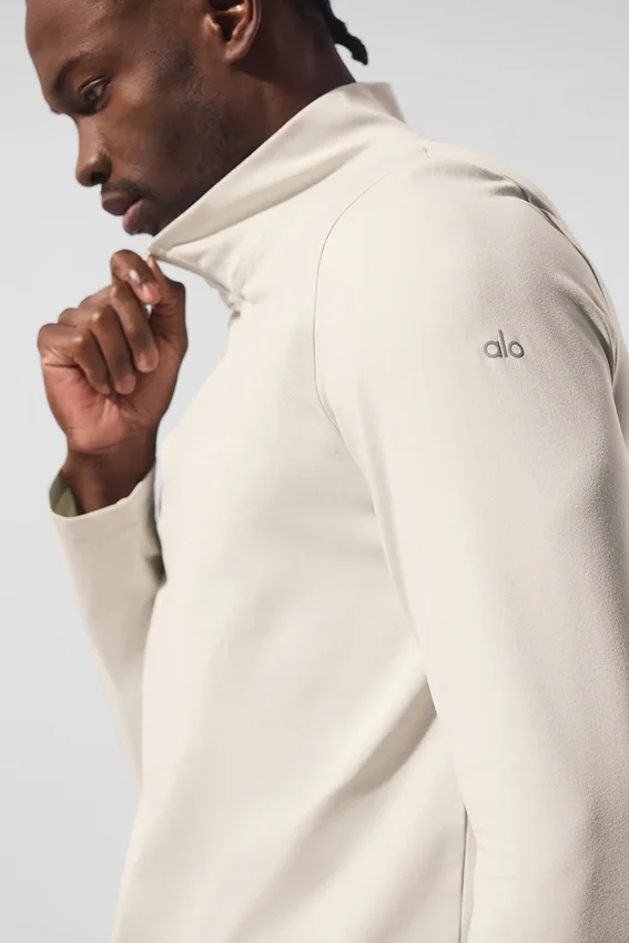 Conquer 1/4 Zip Reform met lange mouwen - Bone