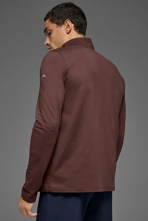Conquer 1/4 Zip Reform met lange mouwen - Brownstone