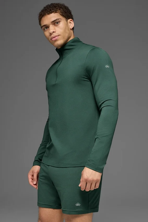 Conquer 1/4 Zip Reform met lange mouwen - Clover Green