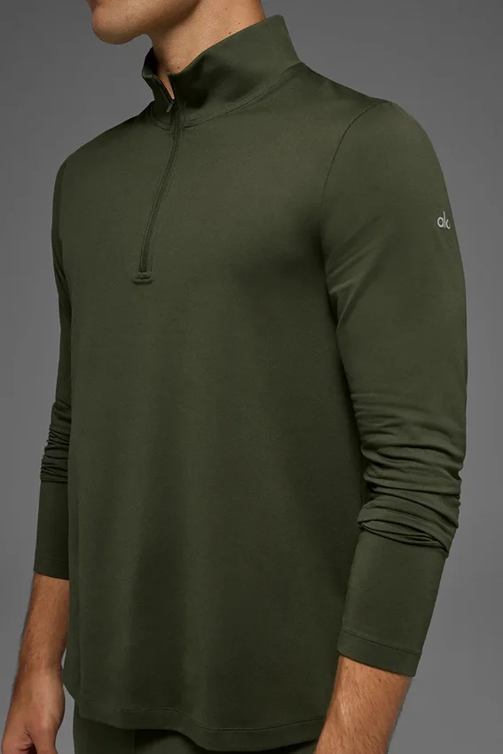 Conquer 1/4 Zip Reform met lange mouwen - Green Olive