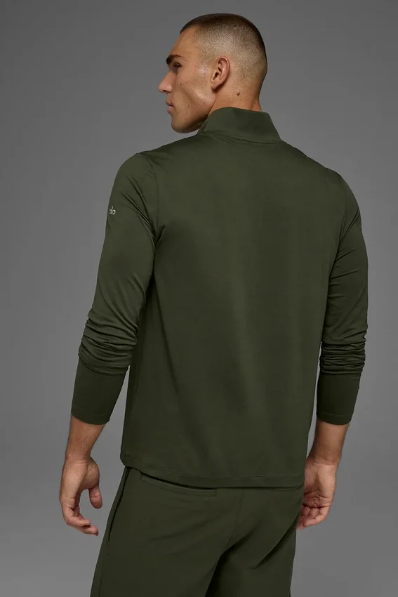 Conquer 1/4 Zip Reform met lange mouwen - Green Olive