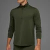 Conquer 1/4 Zip Reform met lange mouwen - Green Olive