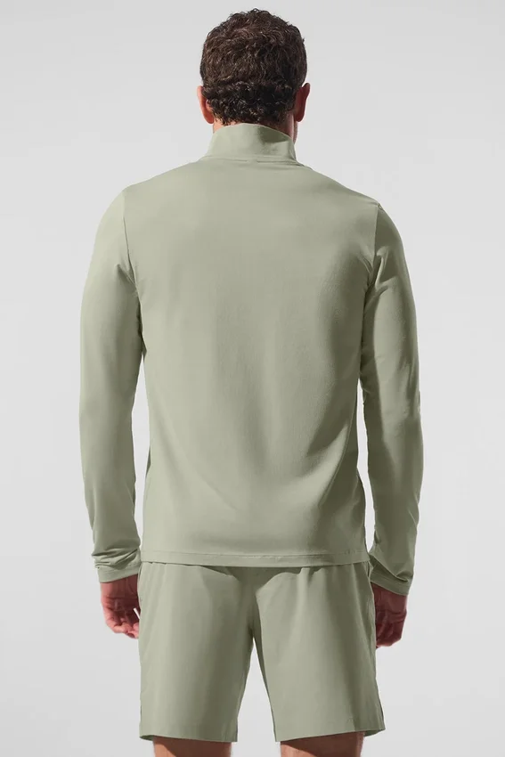 Conquer 1/4 Zip Reform met lange mouwen - Limestone