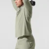 Conquer 1/4 Zip Reform met lange mouwen - Limestone