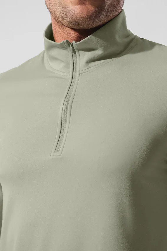 Conquer 1/4 Zip Reform met lange mouwen - Limestone