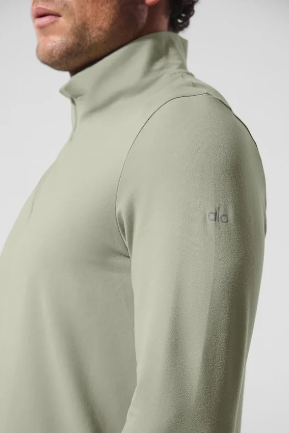 Conquer 1/4 Zip Reform met lange mouwen - Limestone