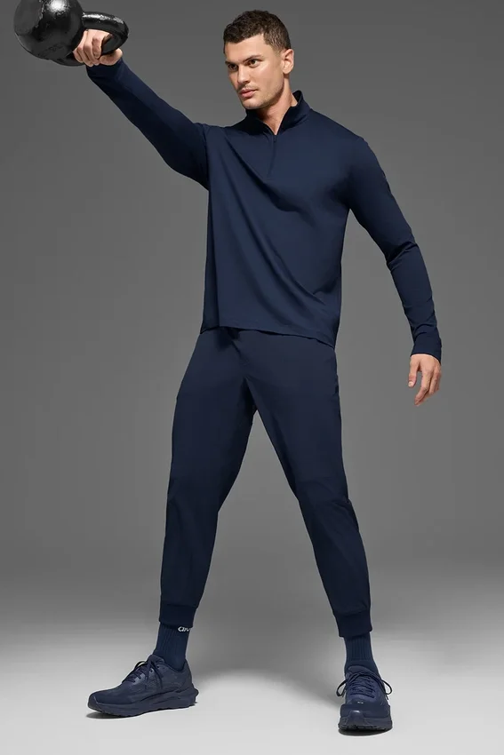 Conquer 1/4 Zip Reform met lange mouwen - Navy