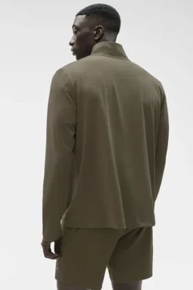 Conquer 1/4 Zip Reform met lange mouwen – Olive Tree