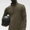 Conquer 1/4 Zip Reform met lange mouwen - Olive Tree