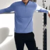Conquer 1/4 Zip Reform met lange mouwen - Provence Blue