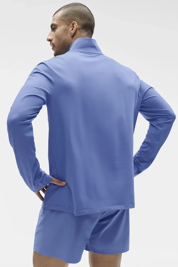 Conquer 1/4 Zip Reform met lange mouwen - Provence Blue