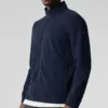 Conquer Max met opstaande kraag en doorlopende rits - Navy