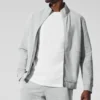 Conquer Max Mock Neck Full Zip - Athletic Heather Grey