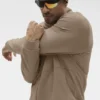 Conquer Max Mock Neck Full Zip - Gravel