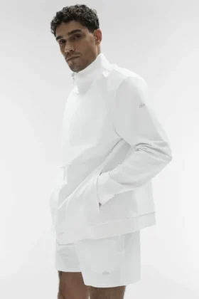 Conquer Max Mock Neck Full Zip - Wit