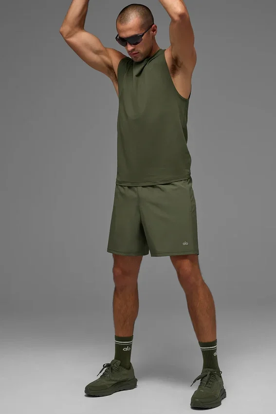 Conquer Muscle Tank - Green Olive