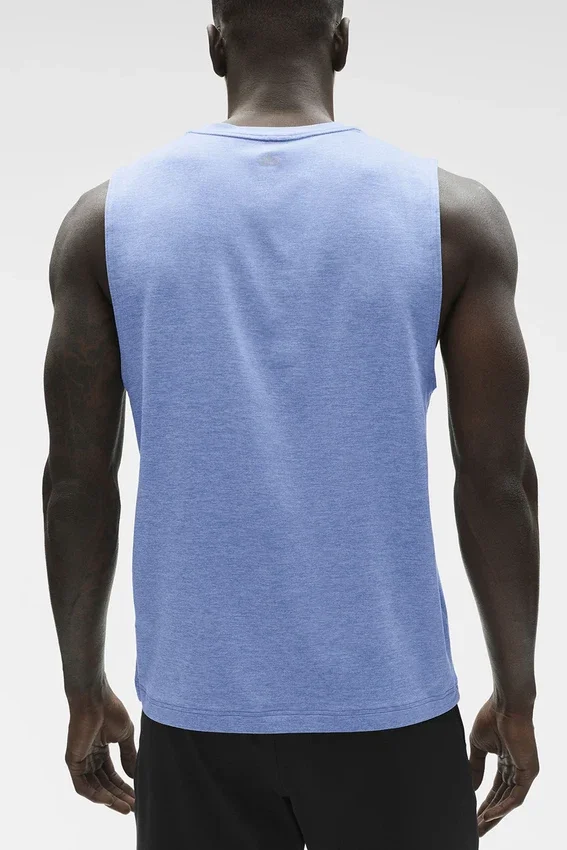 Conquer Muscle Tank - Provence Blue Heather