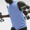 Conquer Muscle Tank - Provence Blue Heather