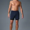 Conquer React 2-in-1 Performance-korte broek - Marineblauw/Zwart