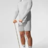 Conquer Reform met 1/4 rits en lange mouwen - Athletic Heather Grey