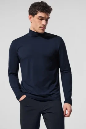 Conquer Reform met staande kraag en lange mouwen – Marineblauw