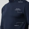 Conquer Reform met staande kraag en lange mouwen – Marineblauw