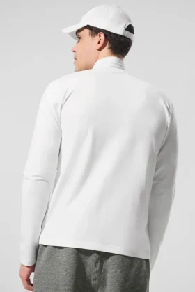 Conquer Reform shirt met hoge kraag en lange mouwen – Wit