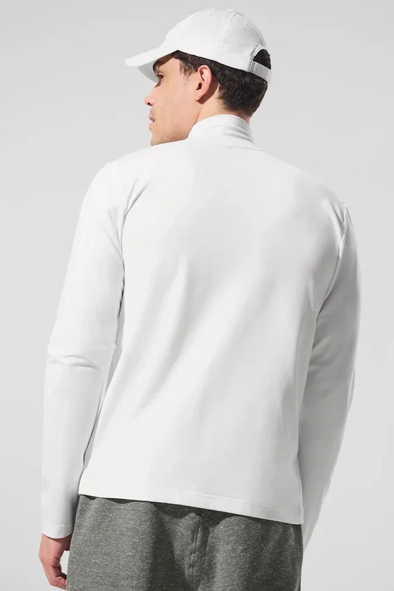 Conquer Reform shirt met hoge kraag en lange mouwen - Wit