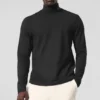 Conquer Reform shirt met hoge kraag en lange mouwen - Zwart