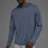 Conquer Reform-shirt met lange mouwen en capuchon - Bluestone