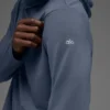 Conquer Reform-shirt met lange mouwen en capuchon - Bluestone