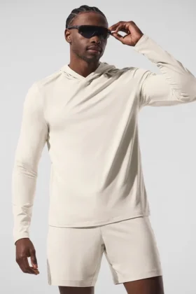 Conquer Reform shirt met lange mouwen en capuchon - Bone