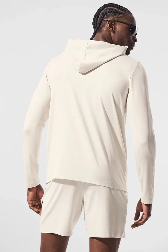 Conquer Reform shirt met lange mouwen en capuchon - Bone