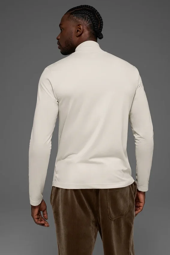 Conquer Reform shirt met staande kraag en lange mouwen - Bone