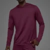 Conquer Reform T-shirt met lange mouwen en capuchon - Burgundy